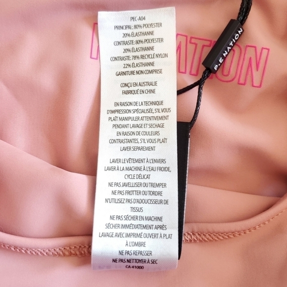 New P.E Nation Flex It Pink Pale Sports Bra Tank Top New With Tag Size Medium - Picture 16 of 16